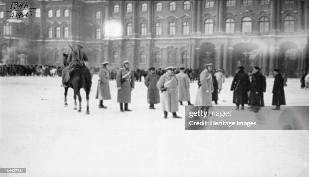 Palace Square, St Petersburg, Russia, on 'Bloody Sunday', 1905. Artist: Anon