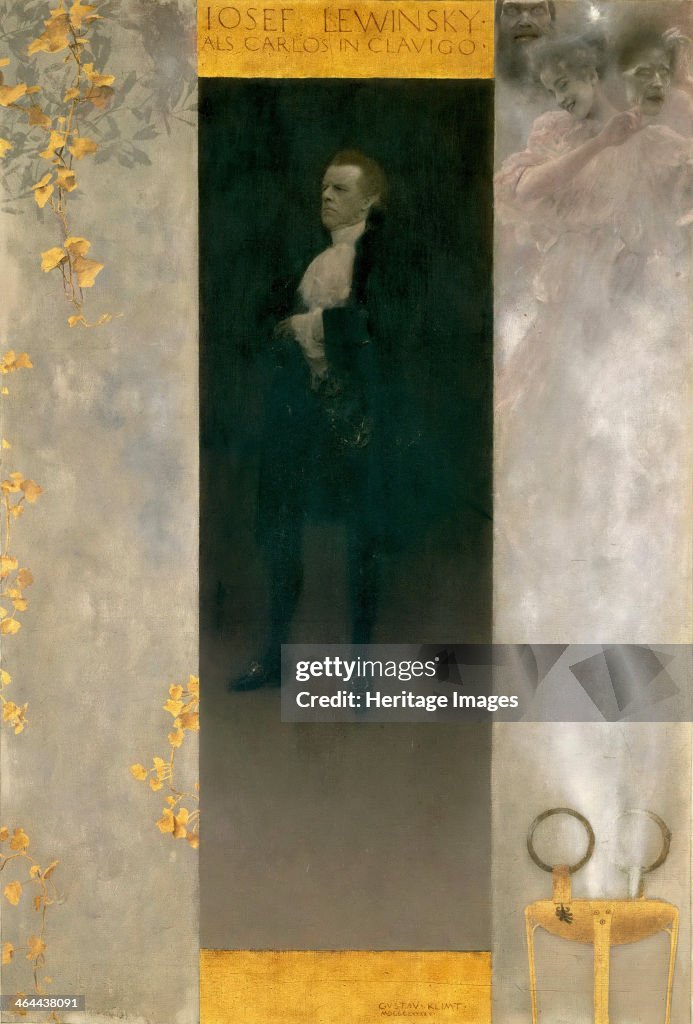 Actor Josef Lewinsky as Carlos, 1895. Artist: Klimt, Gustav (1862-1918)