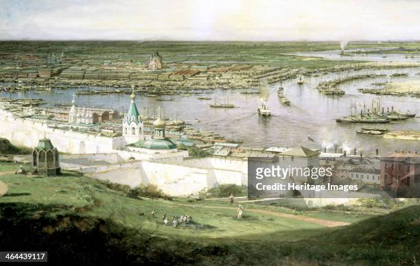 'View of Nizhny Novgorod', 1878. Found in the collection of the State Russian Museum, St Petersburg.