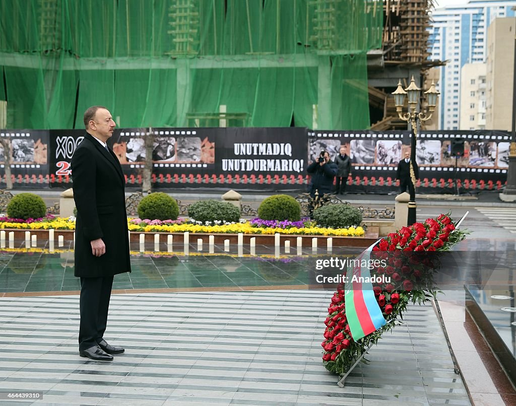 Turkish FM Cavusoglu attend commemoration of Khojaly Massacre in Baku