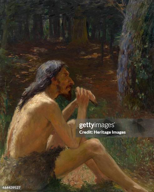 Caveman Playing the Flute. From a private collection.