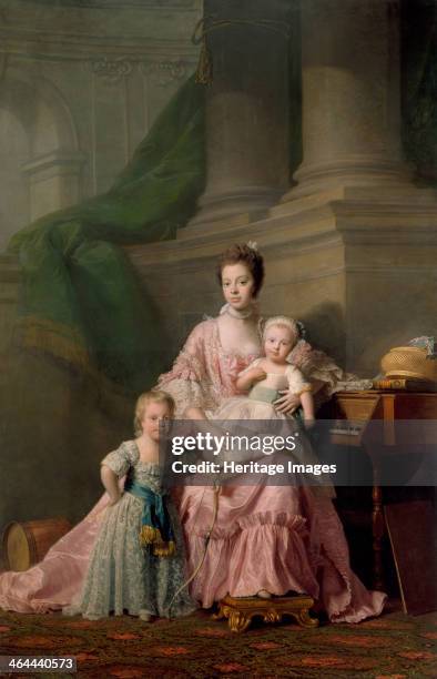 Queen Charlotte , with her Two Eldest Sons, 1769. Found in the collection of the Royal Collection, London.