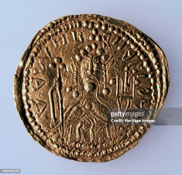 'Coin of Grand Duke Vladimir Svyatoslavich', , 980-1015. Numismatic, Russian coins. Found in the collection of the State Hermitage, St. Petersburg.