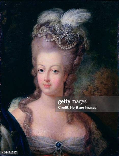 'Portrait of Queen Marie Antoinette of France', 1775. The daughter of Francis I and Maria Theresa of Austria, Marie Antoinette married the French...