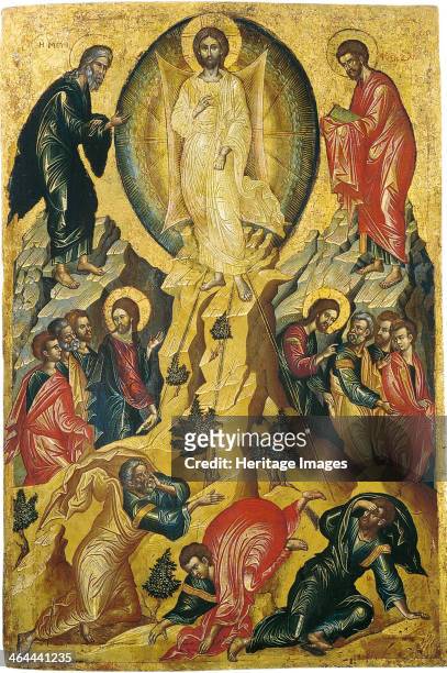 The Transfiguration of Jesus, Mid of 16th cen.. Found in the collection of the Ikonen Museum Recklinghausen.