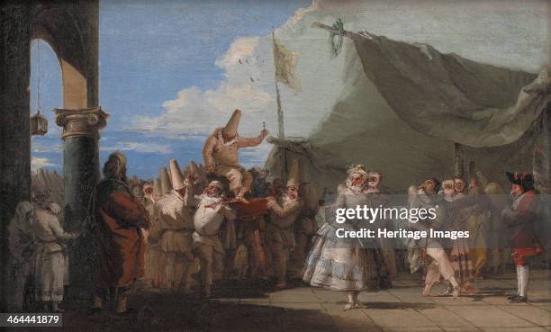 The Triumph of Pulcinella, 1760-1770. Found in the collection of the Statens Museum for Kunst, Copenhagen.