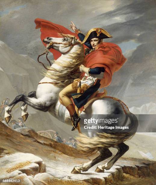 Bonaparte Crossing the Grand Saint-Bernard Pass, 20 May 1800, 1800. Found in the collection of the Musée de l'Histoire de France.