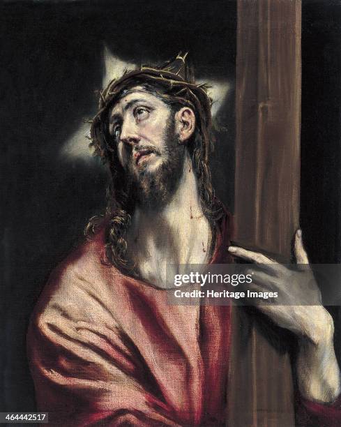 Christ with the Cross, ca. 1587-1596. Found in the collection of the Thyssen-Bornemisza Collections.