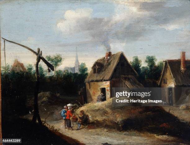 'Country Landscape', 17th century. Found in the collection of the State Art Museum, Tula, Russia.