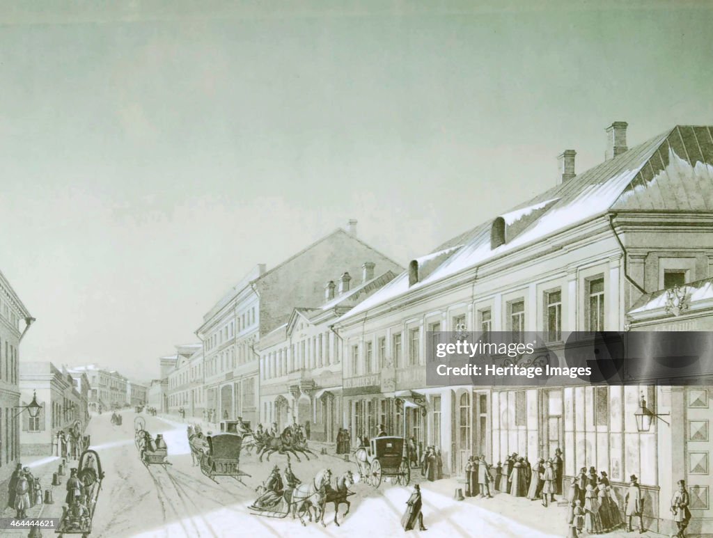 Kuznetsky Most, Moscow, Russia, 1840s. Artist: Anon