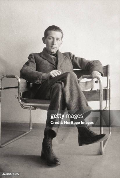 Marcel Breuer in the Wassily chair.