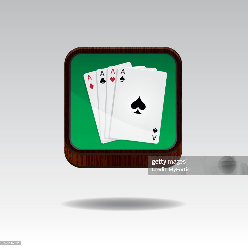 3D Card 4 Suit Gaming Button