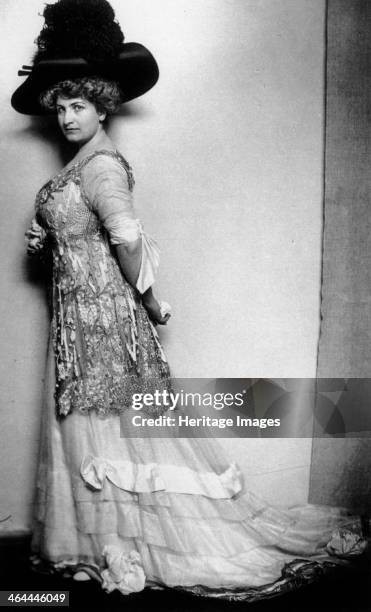 Alma Mahler, Austrian socialite and composer, c1908. Alma Schindler was the wife, successively, of the composer Gustav Mahler, architect Walter...