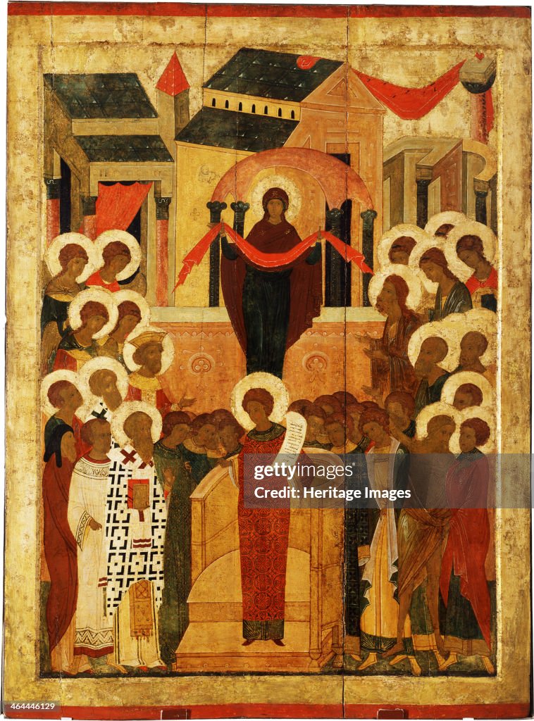 The Protection of the Mother of God (Pokrov), Second Half of the 15th cen.. Artist: Russian icon
