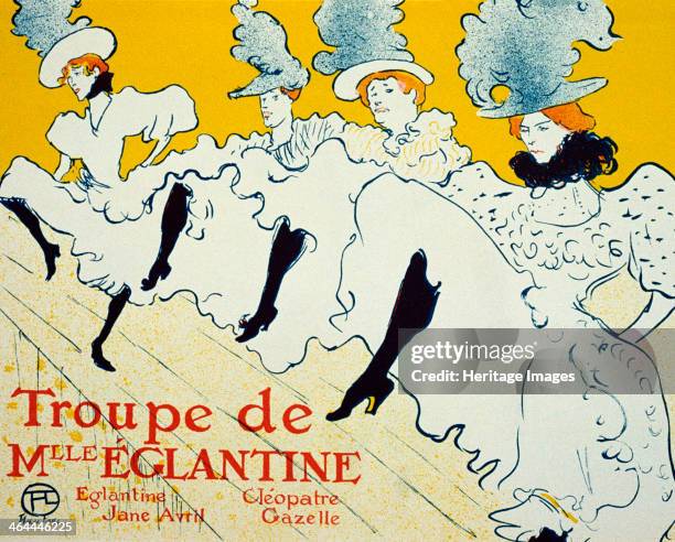 'La Troupe De Mlle Églantine', 1896. Poster. Toulouse-Lautrec, Henri, de . Found in the collection of the State A. Pushkin Museum of Fine Arts,...