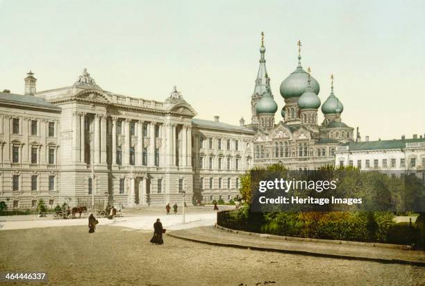 Palace of Justice and Church of St Panteleimon Monastery, Odessa, Russia, c1880s-c1890s. The church was used to house a planetarium during the...