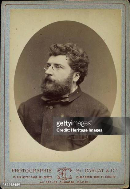 Georges Bizet, French composer and pianist, 1870s. Bizet is best known as the composer of the opera 'Carmen'. From a private collection.