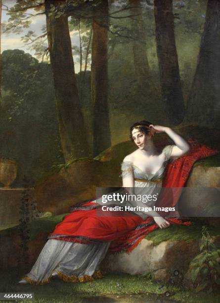 Portrait of Joséphine de Beauharnais, the first wife of Napoléon Bonaparte , 1805. Found in the collection of the Louvre, Paris.