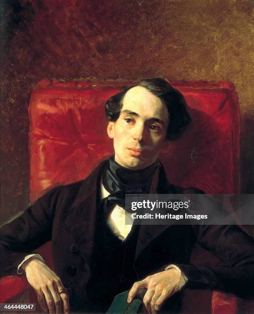 'Portrait of the author Alexander Strugovshchikov', , 1840. Briullov, Karl Pavlovich . Found in the collection of the State Tretyakov Gallery, Moscow.