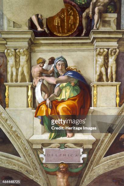 The Delphic Sibyl , 1508-1512. Found in the collection of the The Sistine Chapel, Vatican.