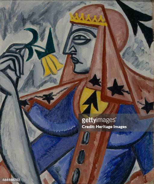 Queen of spades, 1913-1914. Found in the collection of the Regional Art Museum, Simbirsk.