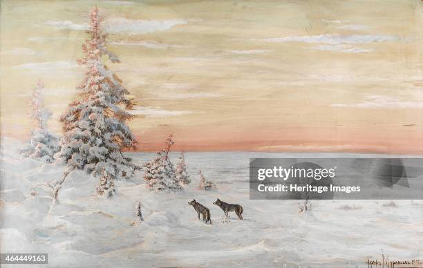 Winter Landscape with wolves, 1915. From a private collection.