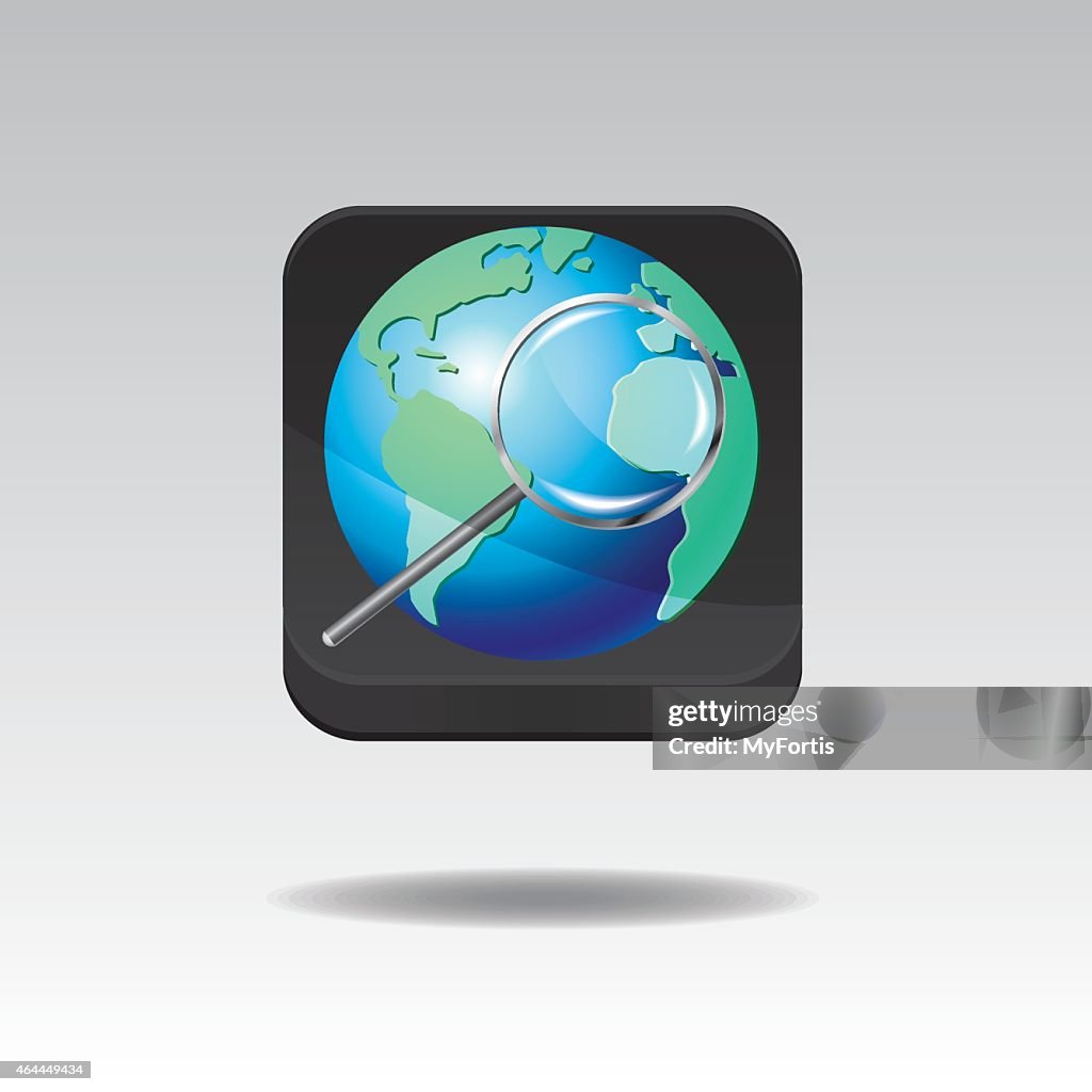 3D Internet Searching Button