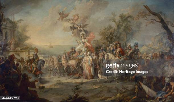 Allegory of Catherine the Great?s Victory over the Turks and Tatars, 1772. Found in the collection of the State Tretyakov Gallery, Moscow.