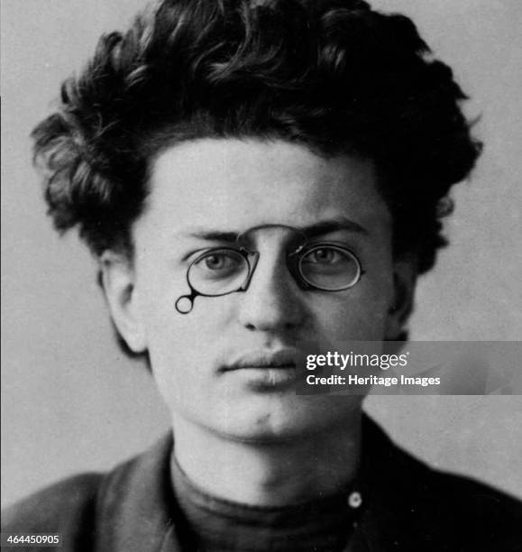 Police photograph of Leon Trotsky, Russian revolutionary, 1898. Trotsky became involved in revolutionary activities in 1896 and the following year...