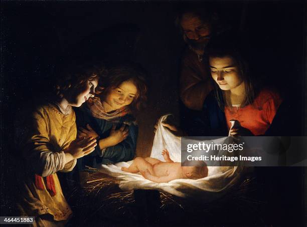 The Adoration of the Christ Child, c. 1620. Found in the collection of the Galleria degli Uffizi, Florence.