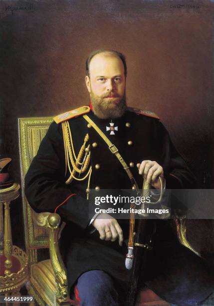 'Portrait of the Emperor Alexander III', 1886. Alexander III reigned as Emperor of Russia from 14 March 1881 until his death in 1894. He was...