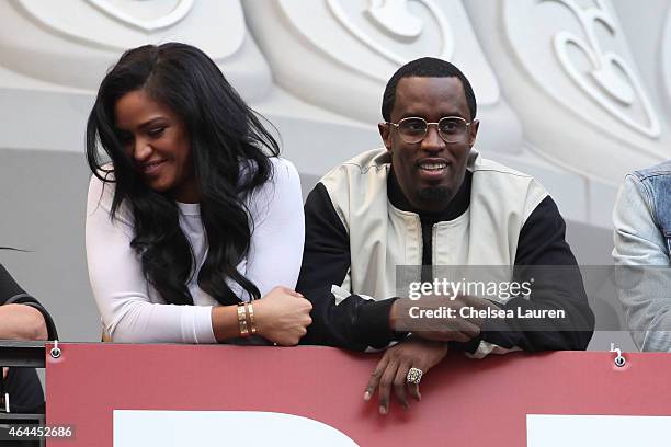 Cassie Ventura and Sean "Diddy" Combs attend Big Sean's concert hosted by Revolt TV to celebrate his new album 'Dark Sky Paradise' at Hollywood &...