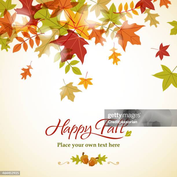 a fall themed background with colored leaves on top - maple leaf white background stock illustrations