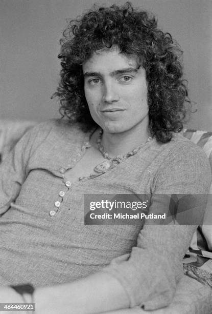 British television presenter Mick Robertson, of the ITV children's TV magazine programme 'Magpie', January 1974.