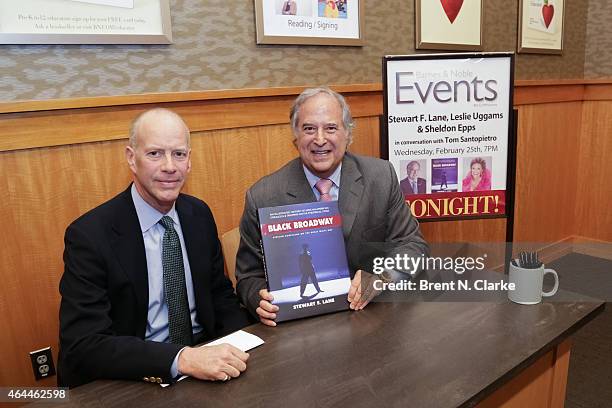 Author/producer Stewart Lane and theater manager/author Tom Santopietro pose with Mr. Lane's new book "Black Broadway: African Americans On The Great...