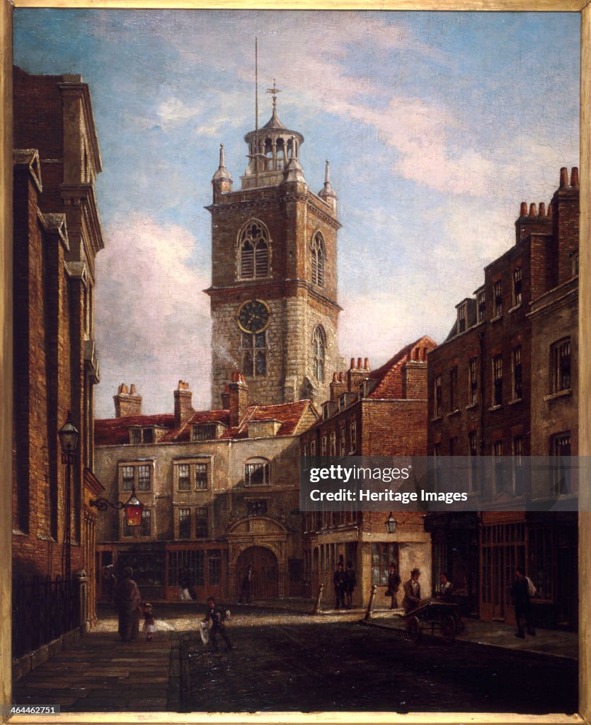 Fore Street and St Giles without Cripplegate. Artist: Walter Riddle