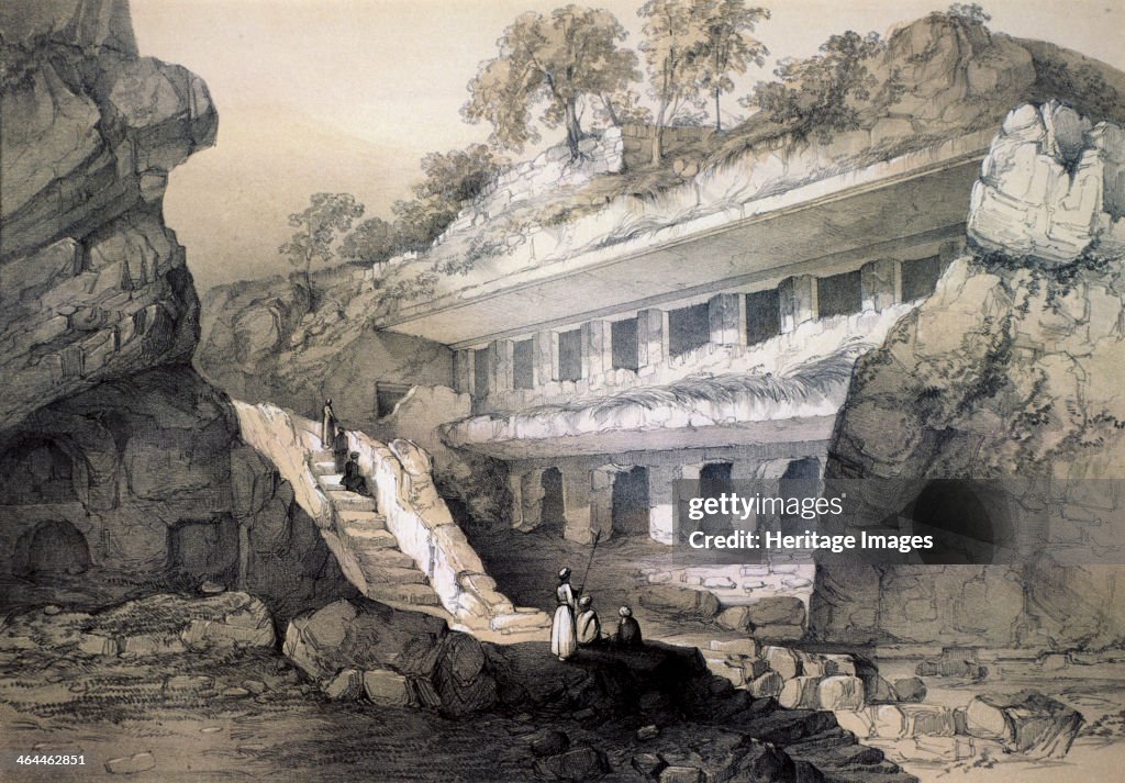 Kannari (sic), View of Durbar Cave. Artist: John Weale