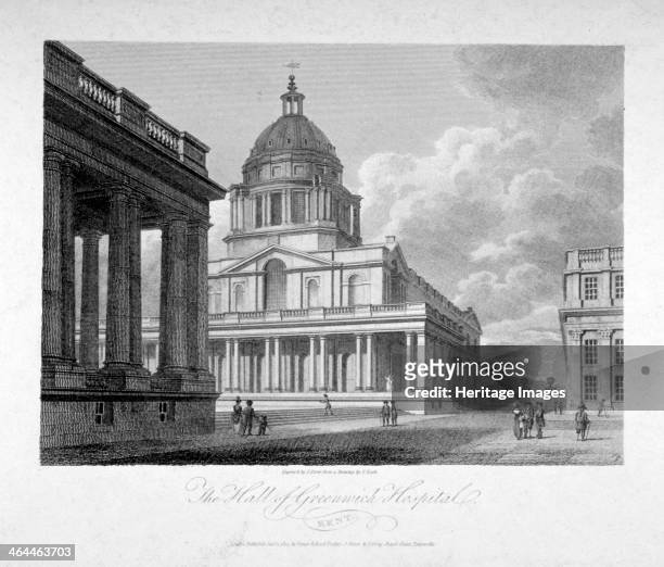 View of the Hall of Greenwich Hospital, London, 1804.
