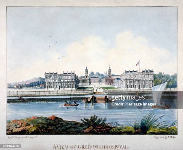 View of Greenwich Hospital from the Isle of Dogs, London, c1800.