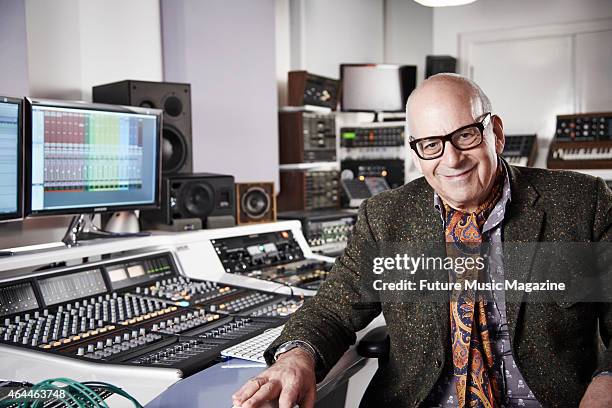 Portrait of English musician and producer Daniel Miller, photographed at his London studio on April 7, 2014. Miller is also the founder of...