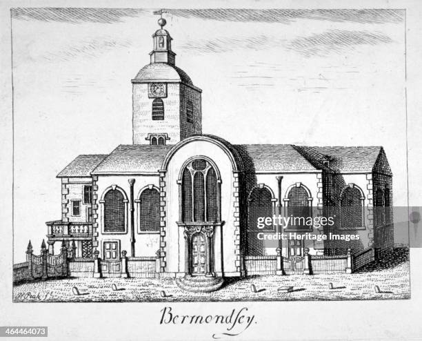 View of the Church of St Mary Magdalen, Bermondsey, London, c1780.