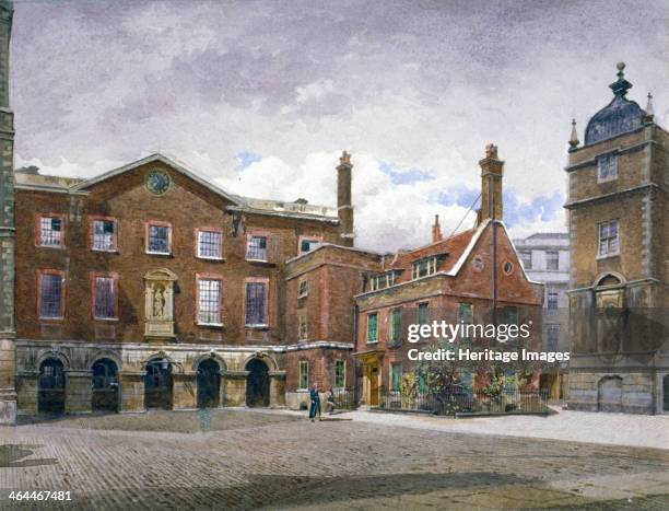 View of the grammar school at Christ's Hospital, Newgate Street, City of London, 1881.
