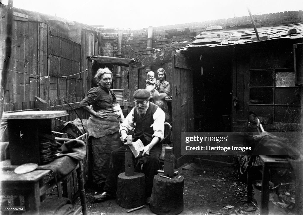 Making shovels from scrap, 1900s. Artist: John Galt