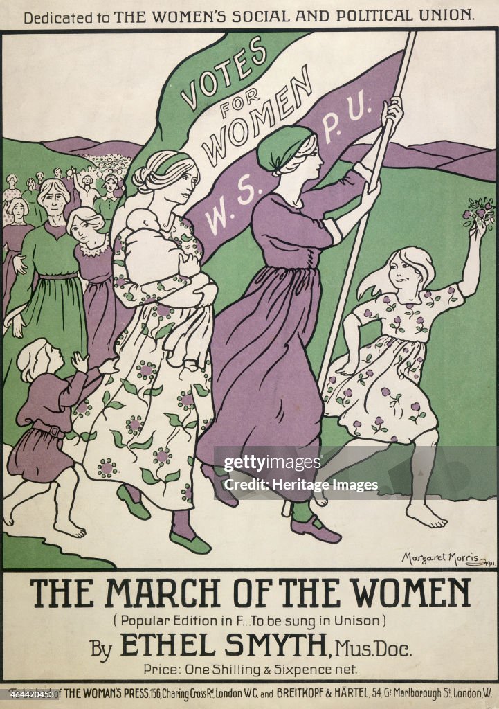 Songsheet of 'The March of the Women', 1911. Artist: Margaret Morris