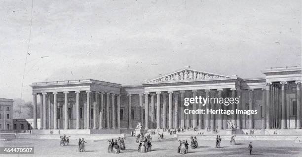 British Museum, Holborn, Camden, London, 1852; a view of the south front.