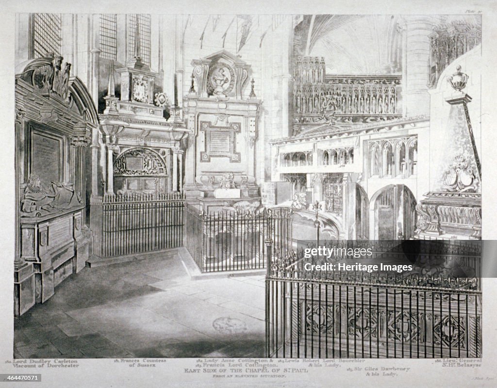 St Paul's Chapel, Westminster Abbey, London, 1812. Artist: J Bluck