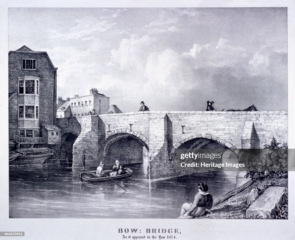 Bow Bridge, Poplar, London, 1834. Artist: Anon