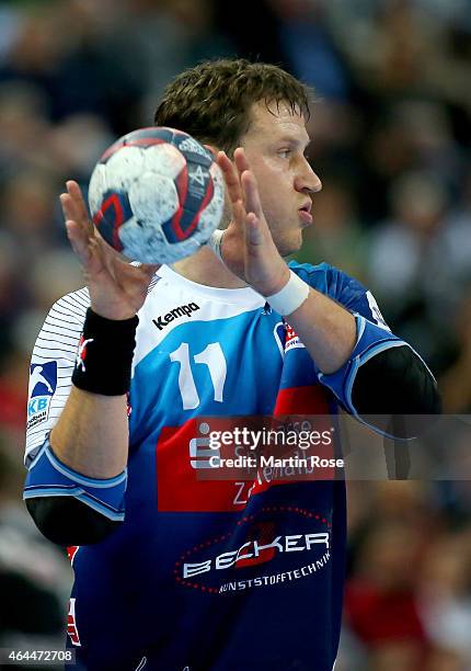 Wolfgang Strobel of Balingen-Weilstetten in action during the DKB HBL Bundesliga match between THW Kiel and Balingen-Weilstetten at Sparkassen Arena...