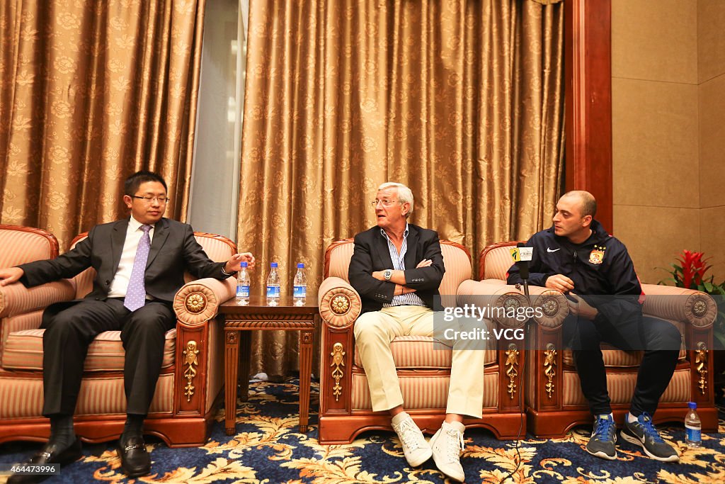 Marcello Lippi's Resignation Press Conference In Guangzhou