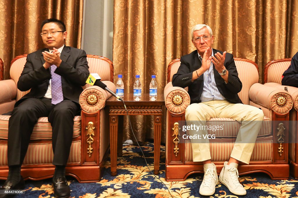 Marcello Lippi's Resignation Press Conference In Guangzhou